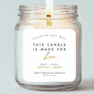 Modern candle zodiac label