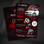 Modern Car Wash Auto Detailing Automobile Waxing Flyer<br><div class="desc">Elevate your car wash marketing with this professional and stylish flyer template. The sleek design features a captivating red and black colour scheme, perfect for showcasing your car detailing services. Customize the layout to highlight your packages, pricing, and special offers. Include a QR code for easy online booking and watch...</div>