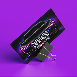 Modern Car Wash & Auto Detailing Business Card