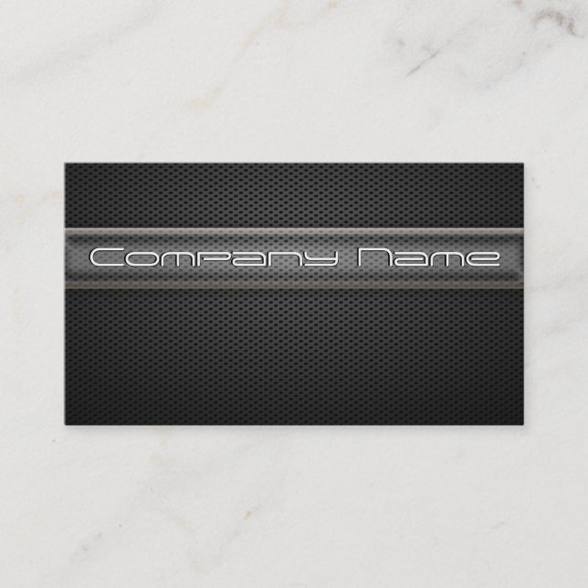 Modern Carbon Fibre Black Business Card (Front)