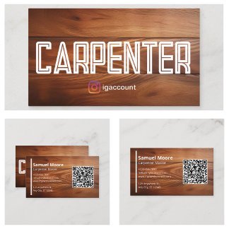 Modern Carob Carpenter Business Card