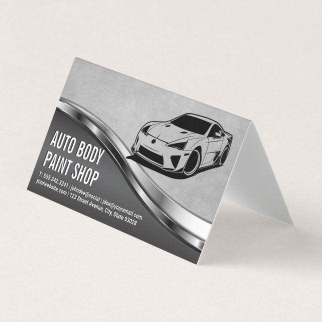 Modern Cars | Auto Services Business Card (Front)