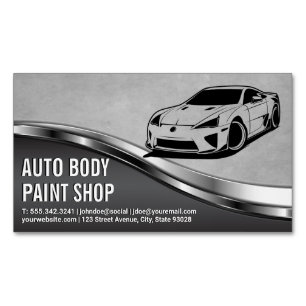 Modern Cars   Auto Services Magnetic Business Card