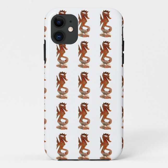 modern carved seahorse case (Back)