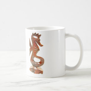 modern carved seahorse mug