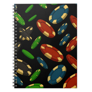 "Modern Casino Chips 3D Art Design" Notebook