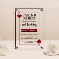 Modern Casino Night Birthday Party