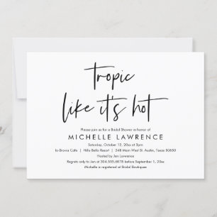 Modern Casual and Fun, Bridal Shower Beach Party I Invitation