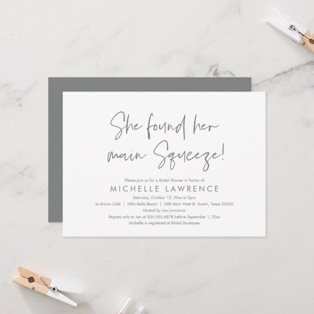 Modern Casual and Fun, Bridal Shower Beach Party  Invitation (Front/Back In Situ)
