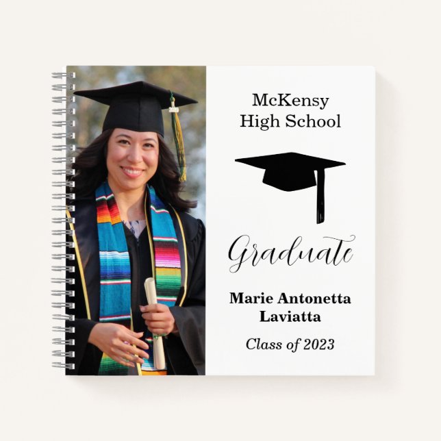 Modern Casual Autograph Graduate Guest Notebook (Front)