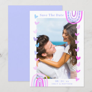 Modern Casual Boho Wedding Engaged Save The Date