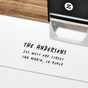 Modern Casual Fun Handwriting Return Address Self-inking Stamp