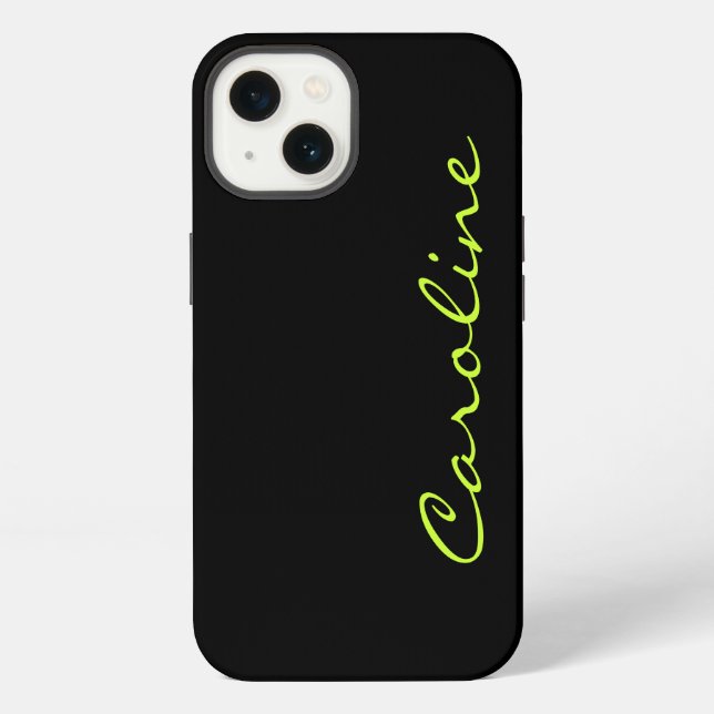 Modern Casual Monogram Personalized iPhone Case (Back)