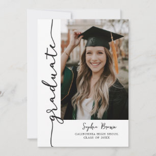 Modern Casual Photo Graduation Party Invitation