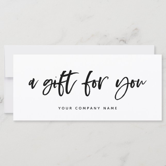 Modern Casual Script | Gift Certificate (Front)