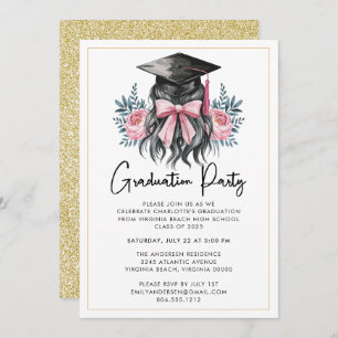 Modern Casual Script Graduation Party Invitation