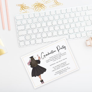 Modern Casual Script Graduation Party Invitation