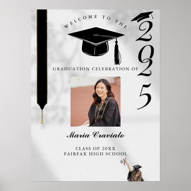 Modern Casual Script Graduation Party Welcome Sign