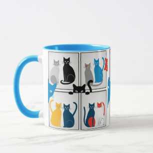 Modern Cat Collage Mug