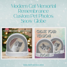 Modern Cat Memorial Remembrance Custom Pet Photos 