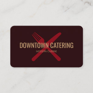Modern catering business card