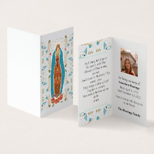 Modern Catholic Funeral Memorial Prayer Card