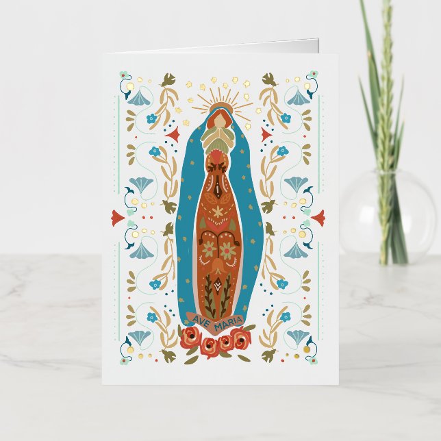 Modern Catholic Funeral Memorial Prayer Card (Front)