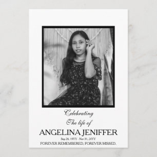 Modern Celebration of Life Photo Memorial Program