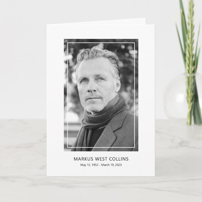 Modern Celebration Photo Memorial Program (Front)