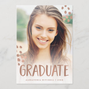 Modern Celebration   Two Photo Graduation Party Invitation