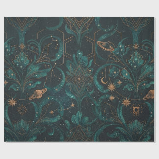 Modern Celestial Pattern 2024 Wrapping Paper