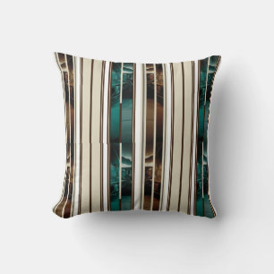 Modern Celestial Triple Vertical Stripe Decorative Throw Pillow