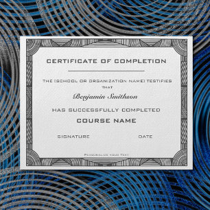 Modern Certificate of Completion to Personalize 