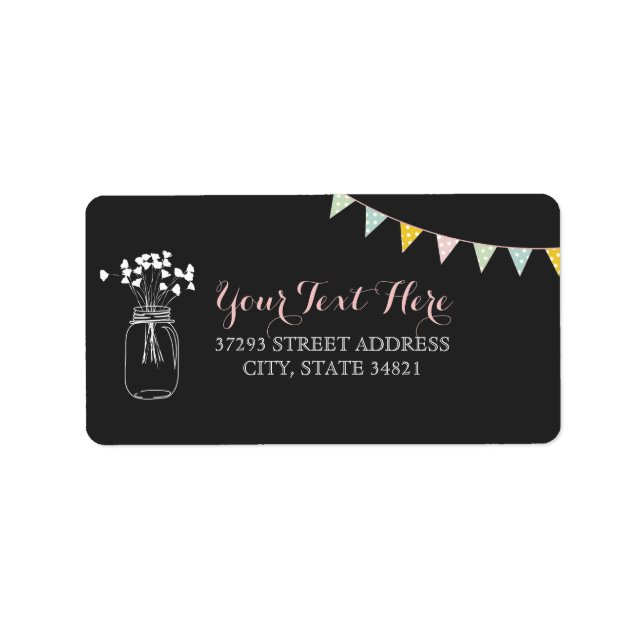 Modern Chalkboard Address Label (Front)