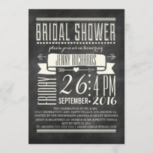 MODERN CHALKBOARD BRIDAL SHOWER INVITATION