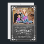 Modern Chalkboard Christmas & New Year Photo Card<br><div class="desc">Modern Chalkboard Christmas & New Year Photo Card</div>