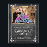 Modern Chalkboard Christmas Photo Postcard<br><div class="desc">Modern Chalkboard Christmas Photo Postcard</div>