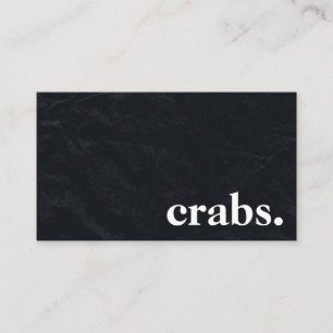 Modern Chalkboard crabs. Business Card