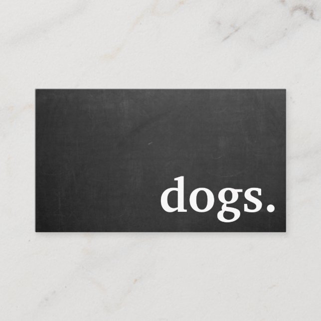 Modern chalkboard dogs. loyalty punch card (Front)