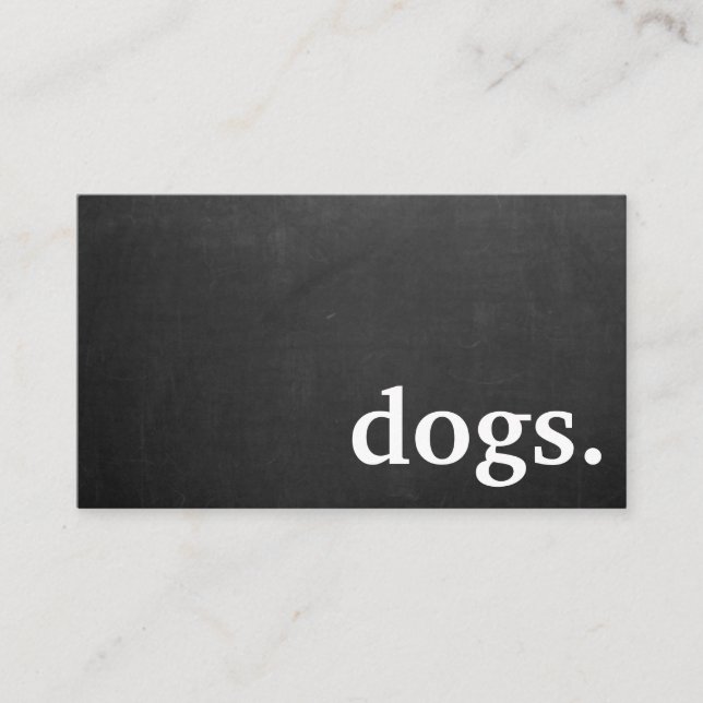 Modern chalkboard dogs. loyalty punch card (Front)
