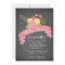 Modern Chalkboard Floral Baby Shower Invitations