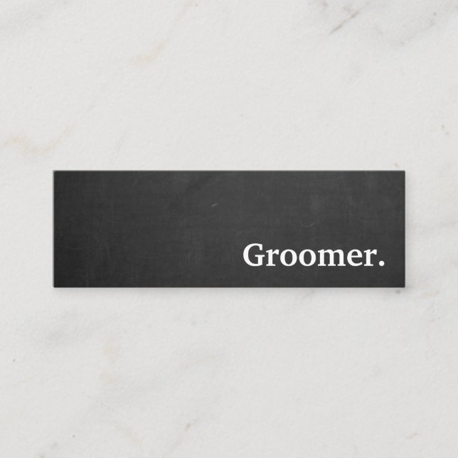 Modern chalkboard groomer. loyalty punch card (Front)