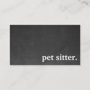 Modern Chalkboard pet sitter. Loyalty Card