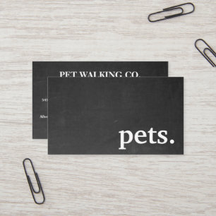 Modern chalkboard pets. loyalty punch card