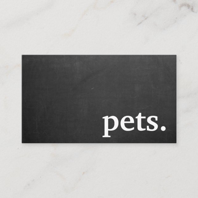Modern chalkboard pets. loyalty punch card (Front)