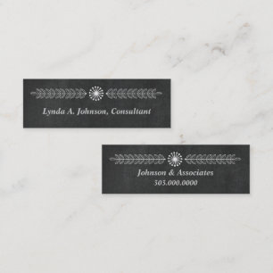 Modern Chalkboard Professional Mini Business Card