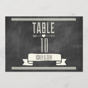 MODERN CHALKBOARD TABLE NUMBERS