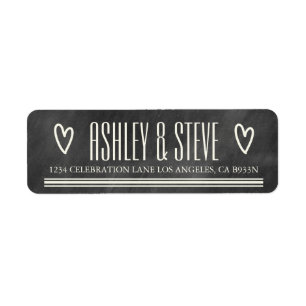 MODERN CHALKBOARD WEDDING ADDRESS LABELS