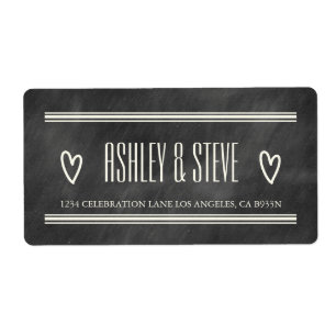 MODERN CHALKBOARD WEDDING ADDRESS LABELS