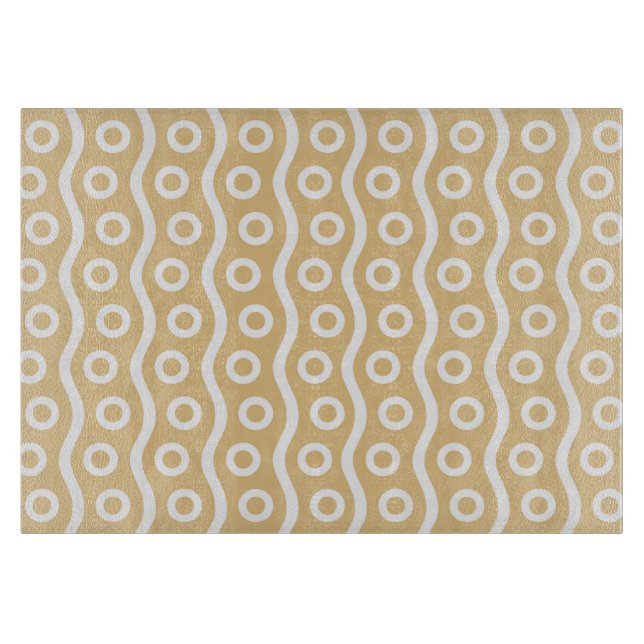 Modern Champagne Bubbles Cutting Board (Front)